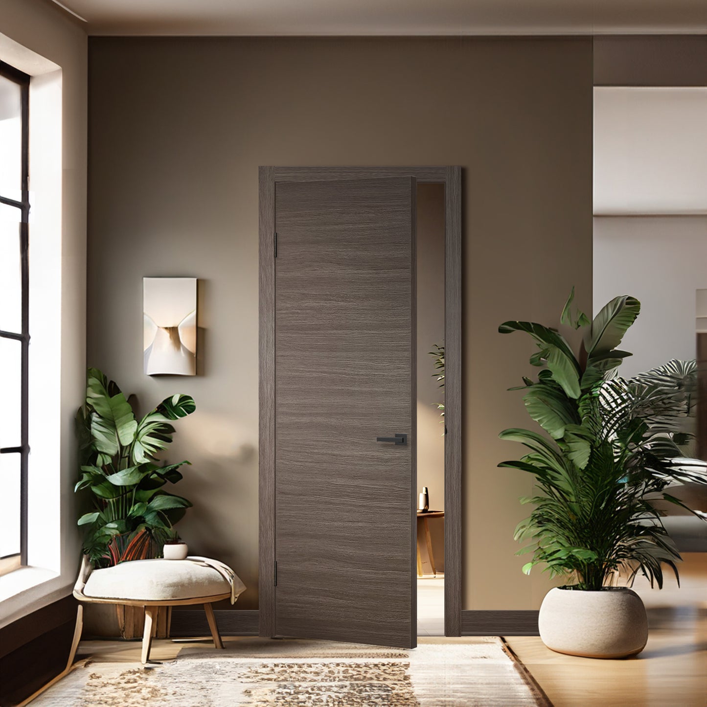 Porte battante intérieure London SWLO-08S | Ensemble complet configurable