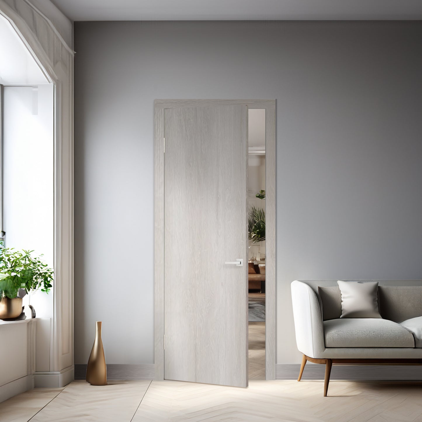 Porte battante intérieure London SWLO-03S | Ensemble complet configurable