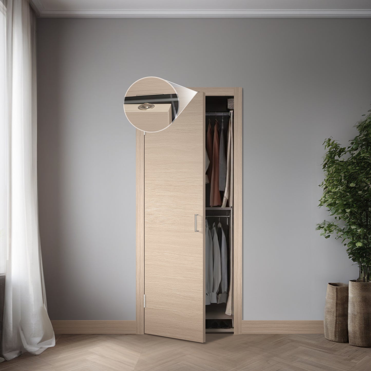 Porte battante intérieure London SWLO-05S | Ensemble complet configurable