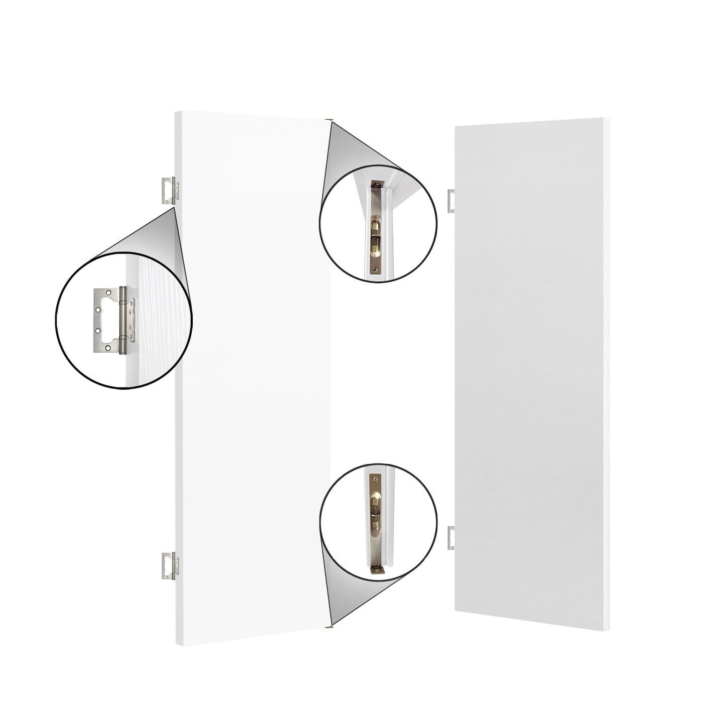 Porte battante double intérieure London SWLO-01D | Ensemble complet