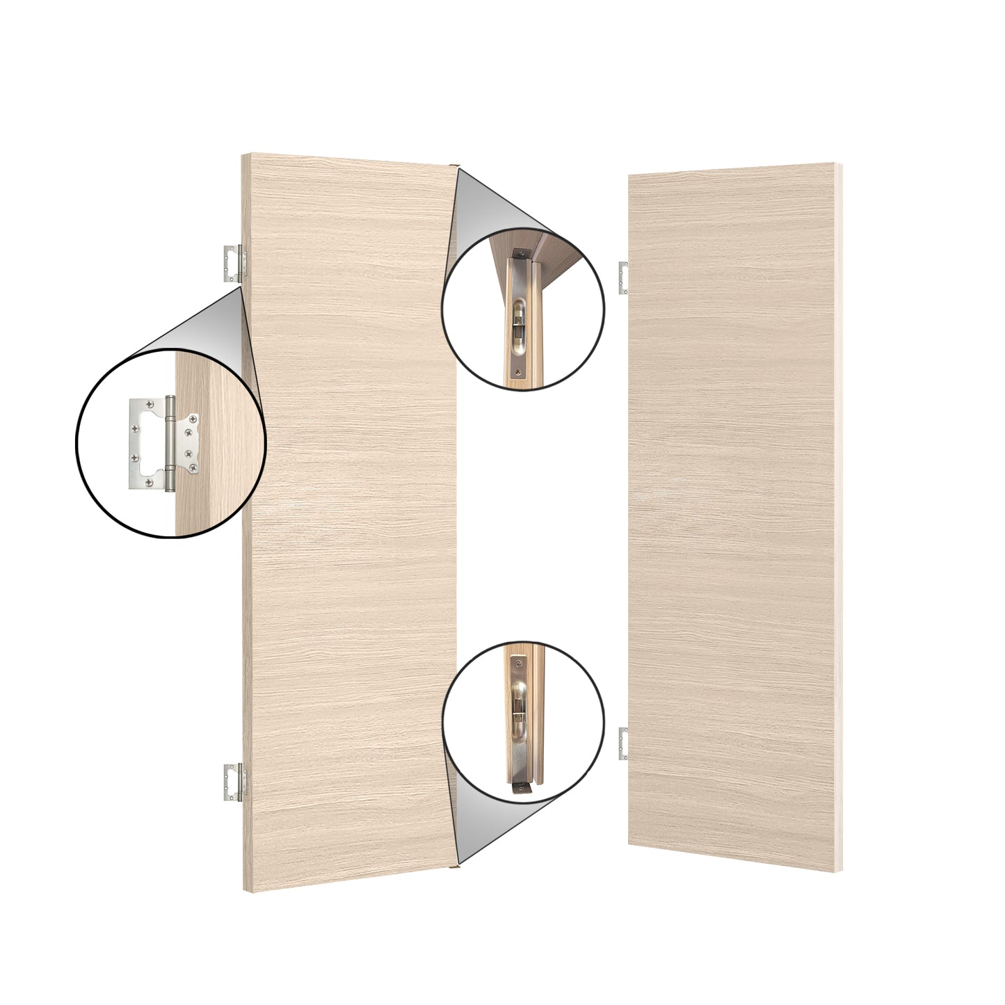 Porte battante double intérieure London SWLO-05D | Ensemble complet