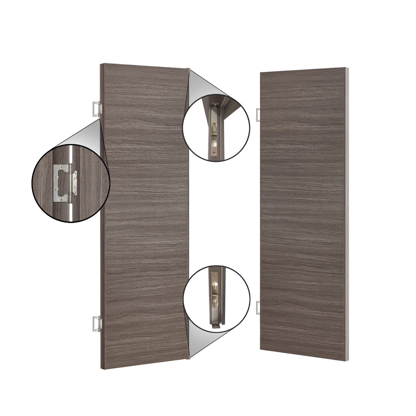 Porte battante double intérieure London SWLO-08D | Ensemble complet