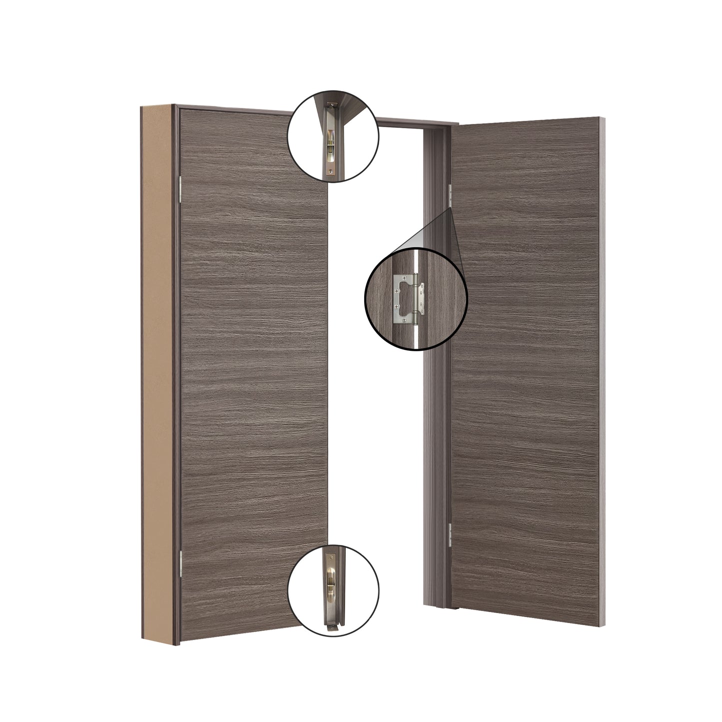 Porte battante double intérieure London SWLO-08D | Ensemble complet
