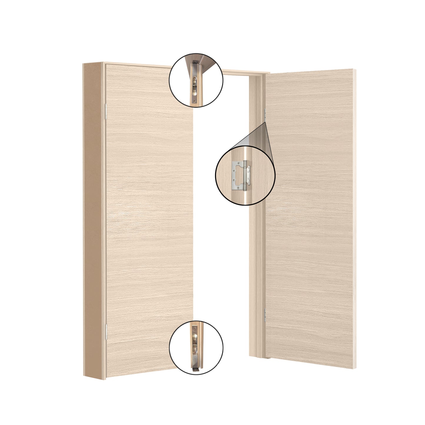 Porte battante double intérieure London SWLO-05D | Ensemble complet