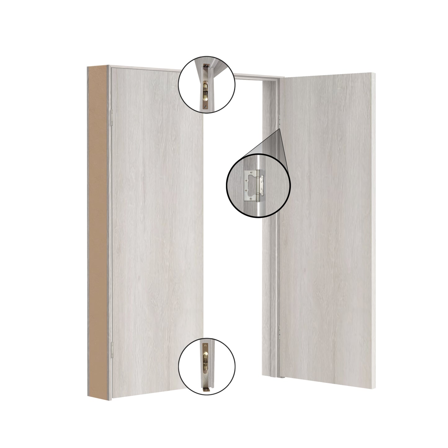 Porte battante double intérieure London SWLO-03D | Ensemble complet