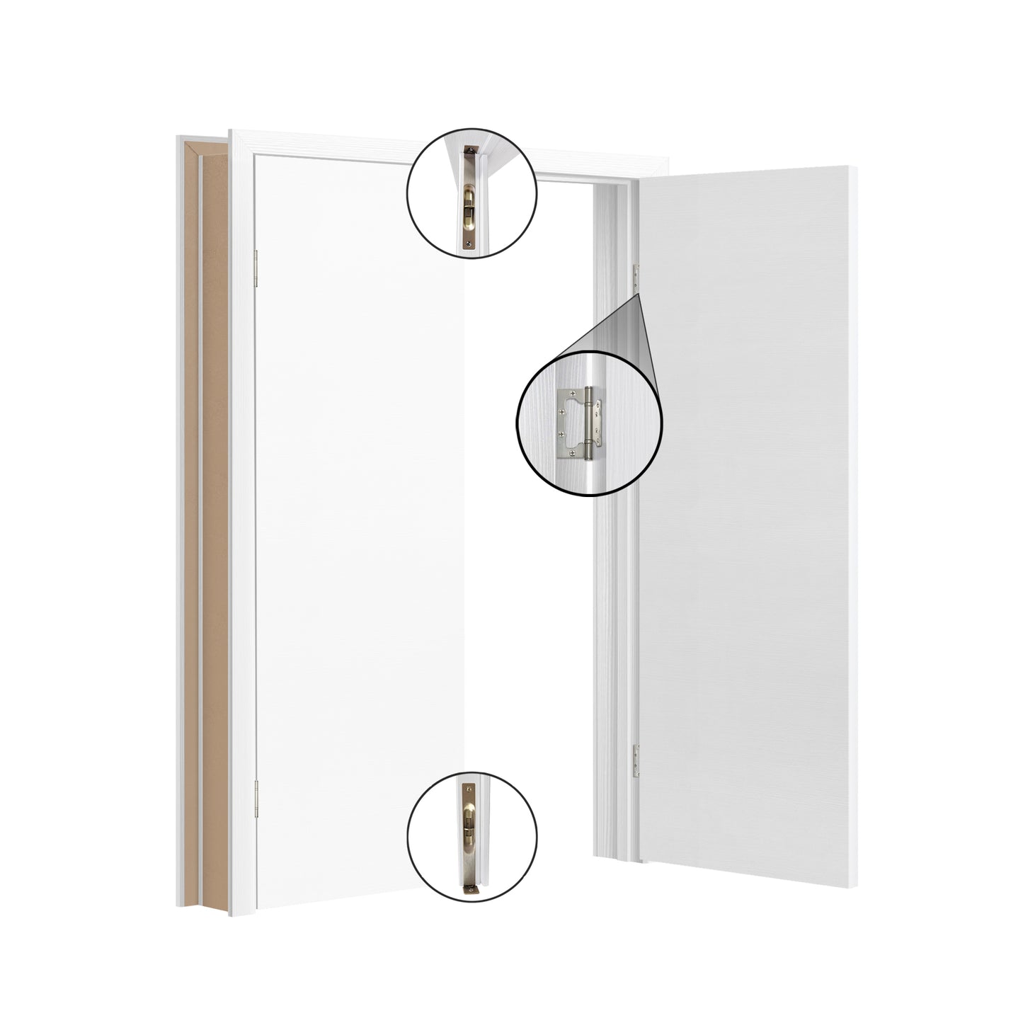 Porte battante double intérieure London SWLO-01D | Ensemble complet