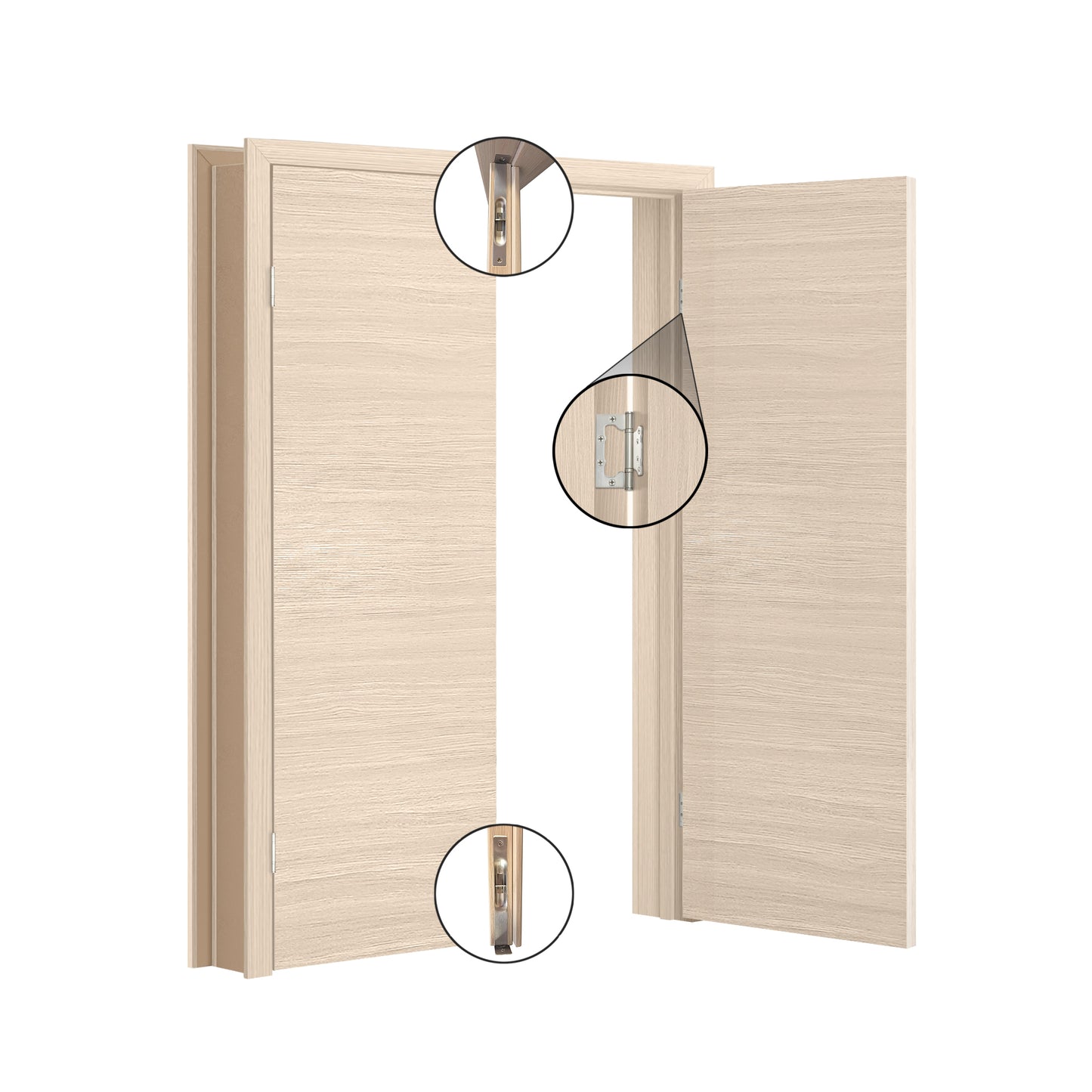 Porte battante double intérieure London SWLO-05D | Ensemble complet