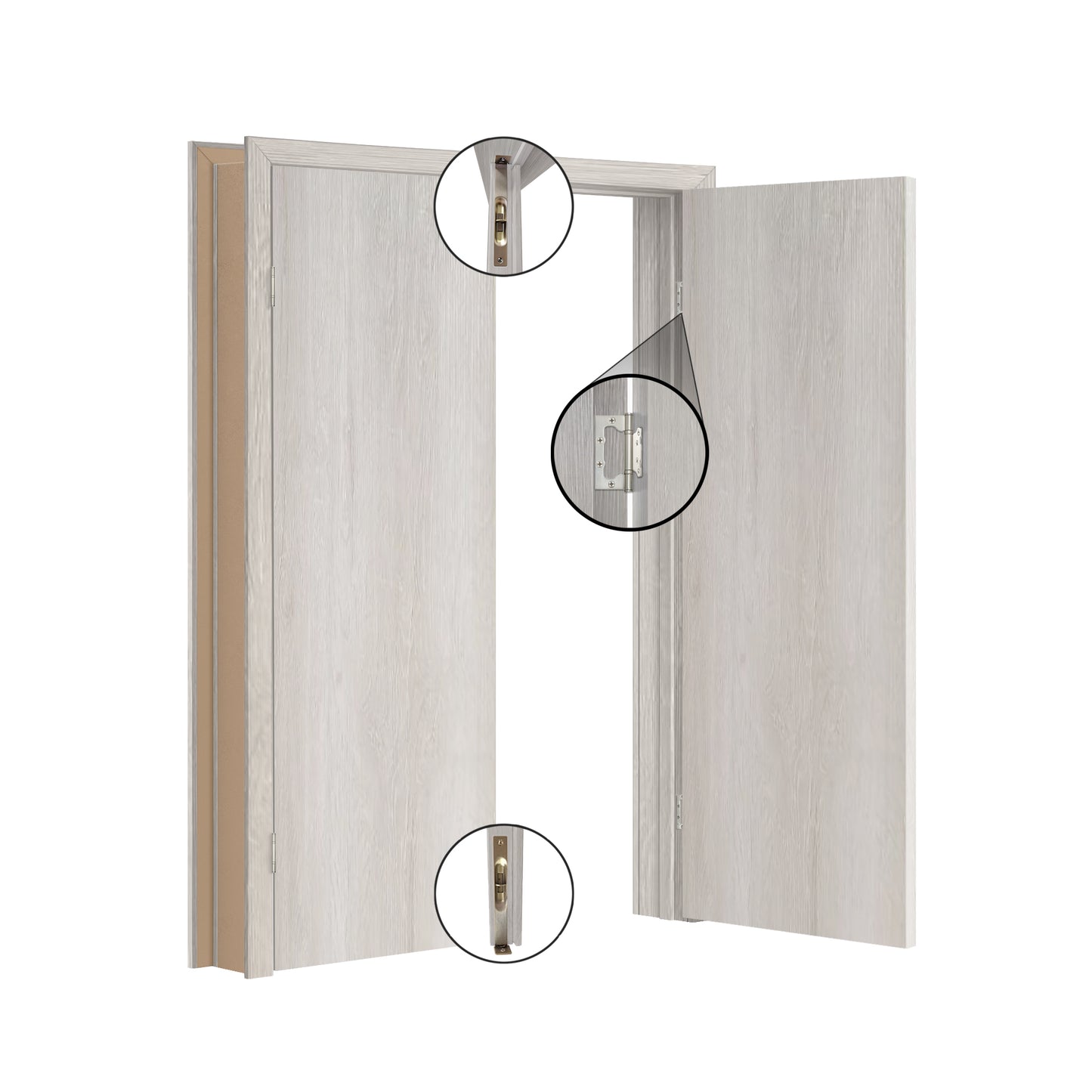 Porte battante double intérieure London SWLO-03D | Ensemble complet