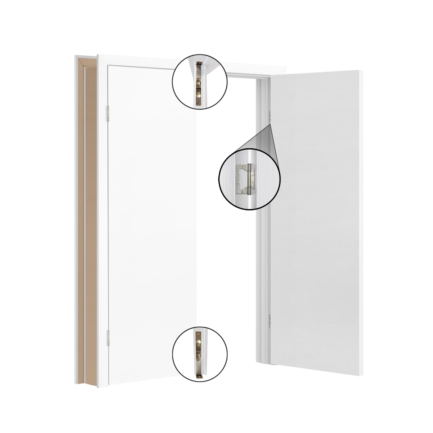 Porte battante double intérieure London SWLO-01D | Ensemble complet