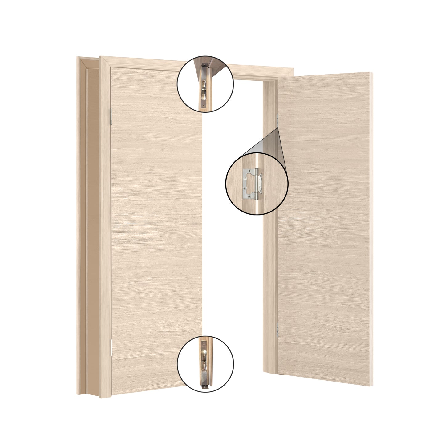 Porte battante double intérieure London SWLO-05D | Ensemble complet