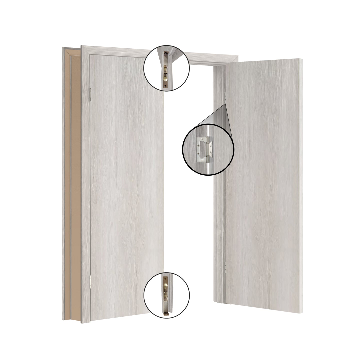 Porte battante double intérieure London SWLO-03D | Ensemble complet