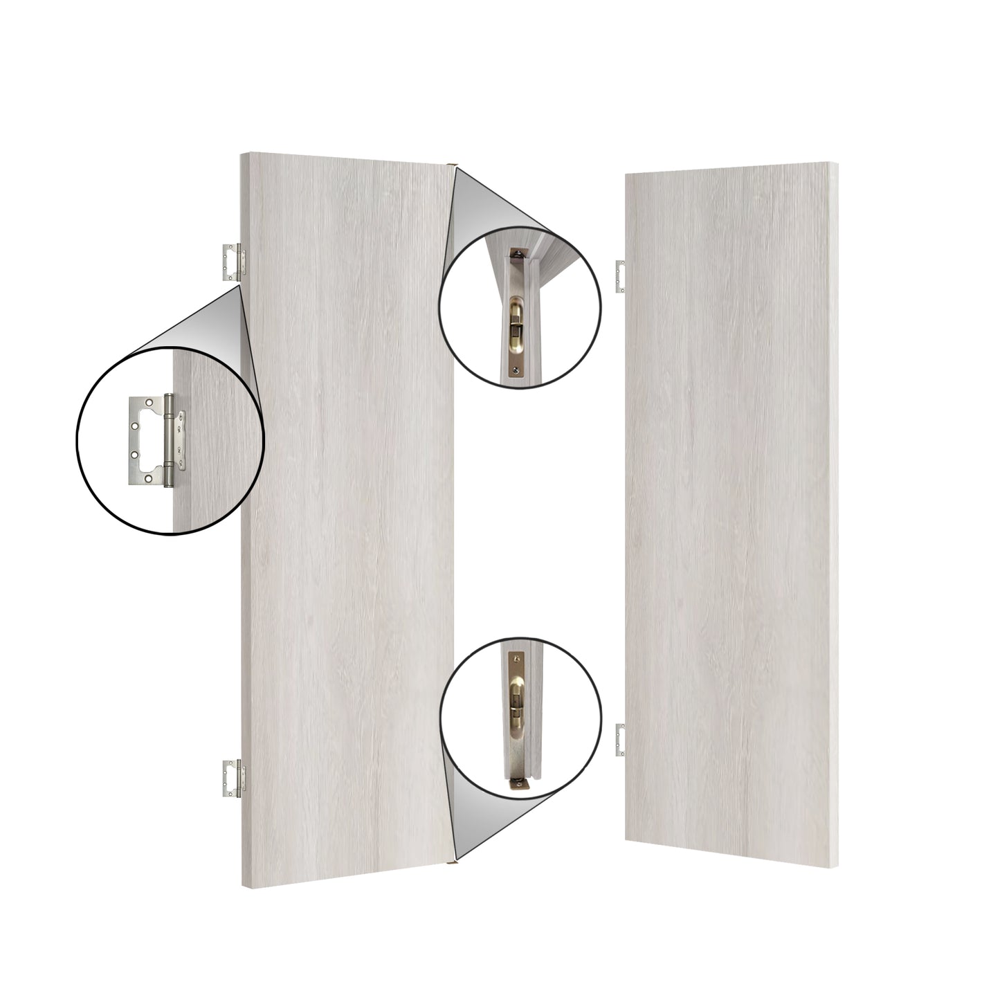 Porte battante double intérieure London SWLO-03D | Ensemble complet