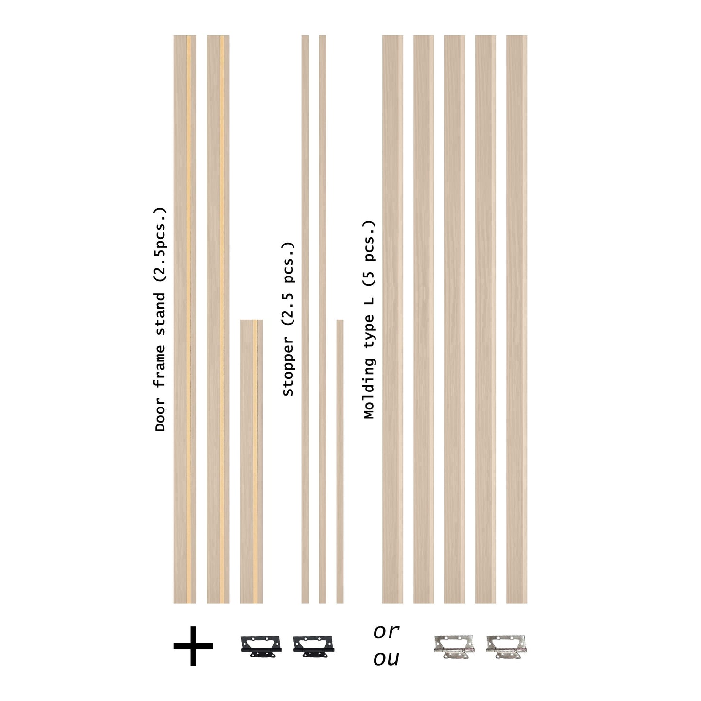 European Adjustable Door Frame XTS - 05 for 2" x 3" wall