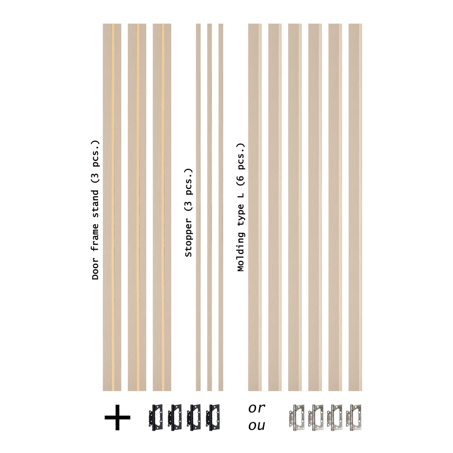European Adjustable Door Frame XTM - 05 - Double for 2" x 4" wall