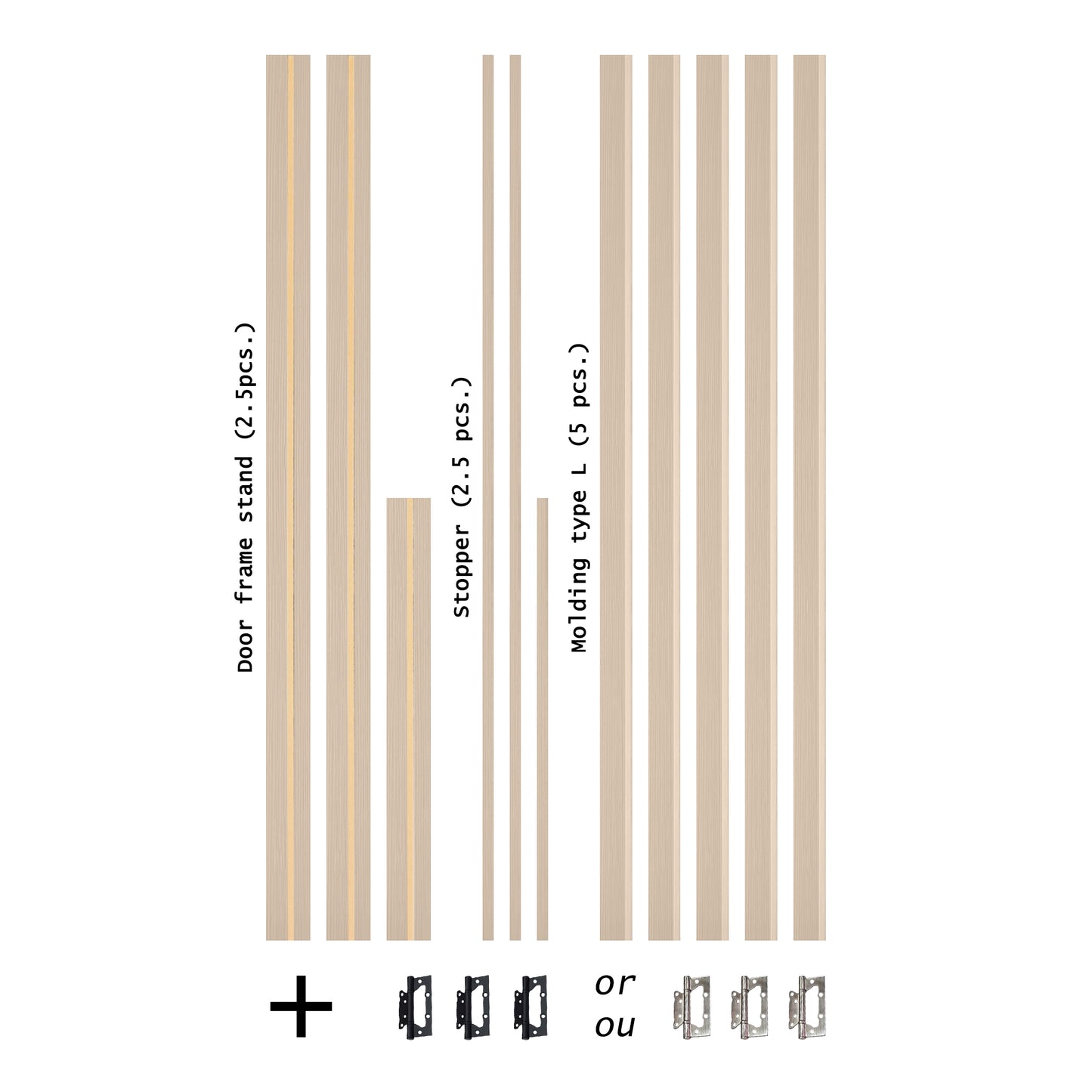 European Adjustable Door Frame XTM - 05 - Simpe for 2" x 4" wall
