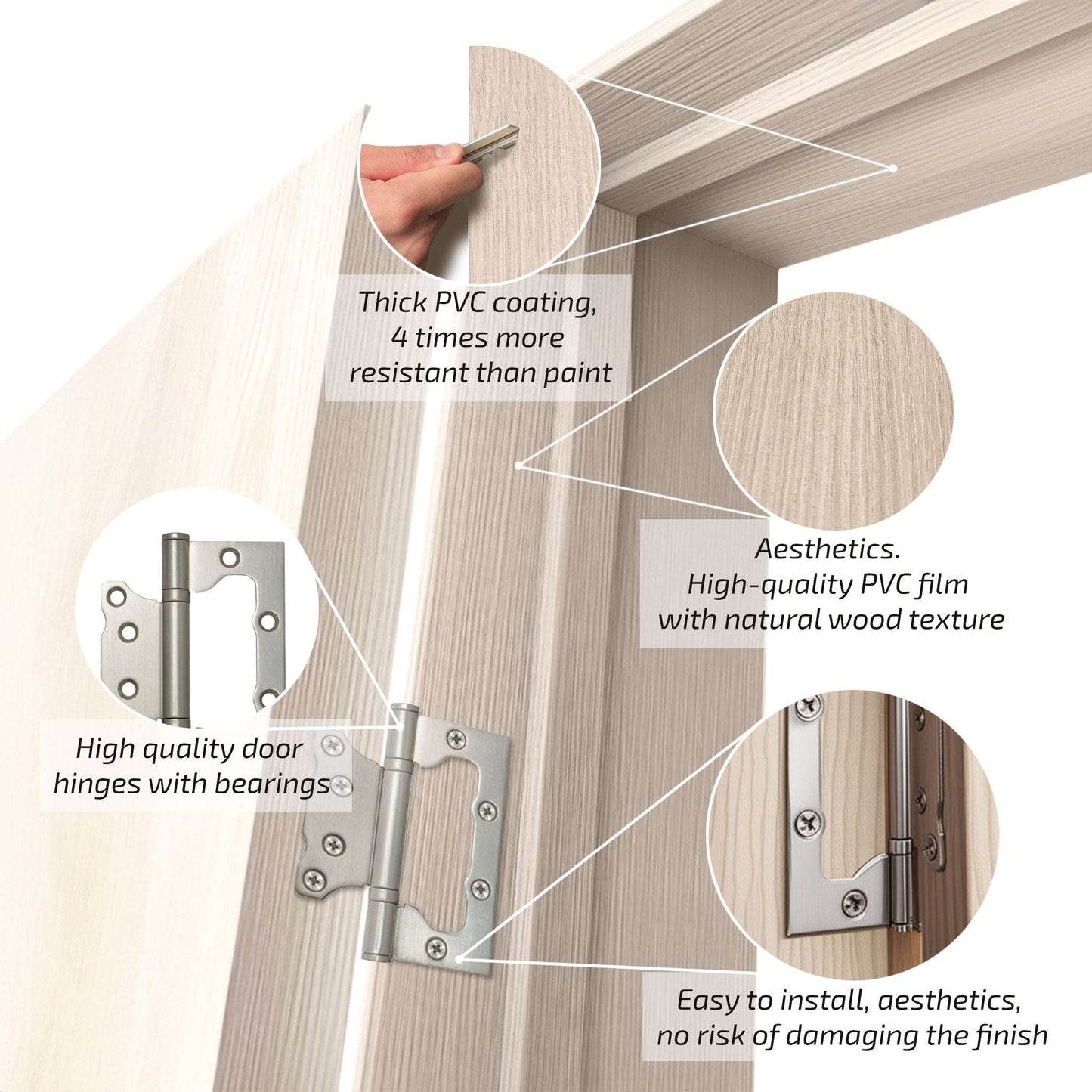 European Adjustable Door Frame XTS - 05 for 2" x 3" wall