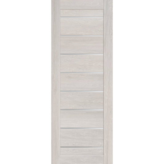 Interior Barn Door Slab Miami Light Gray, isolated front view