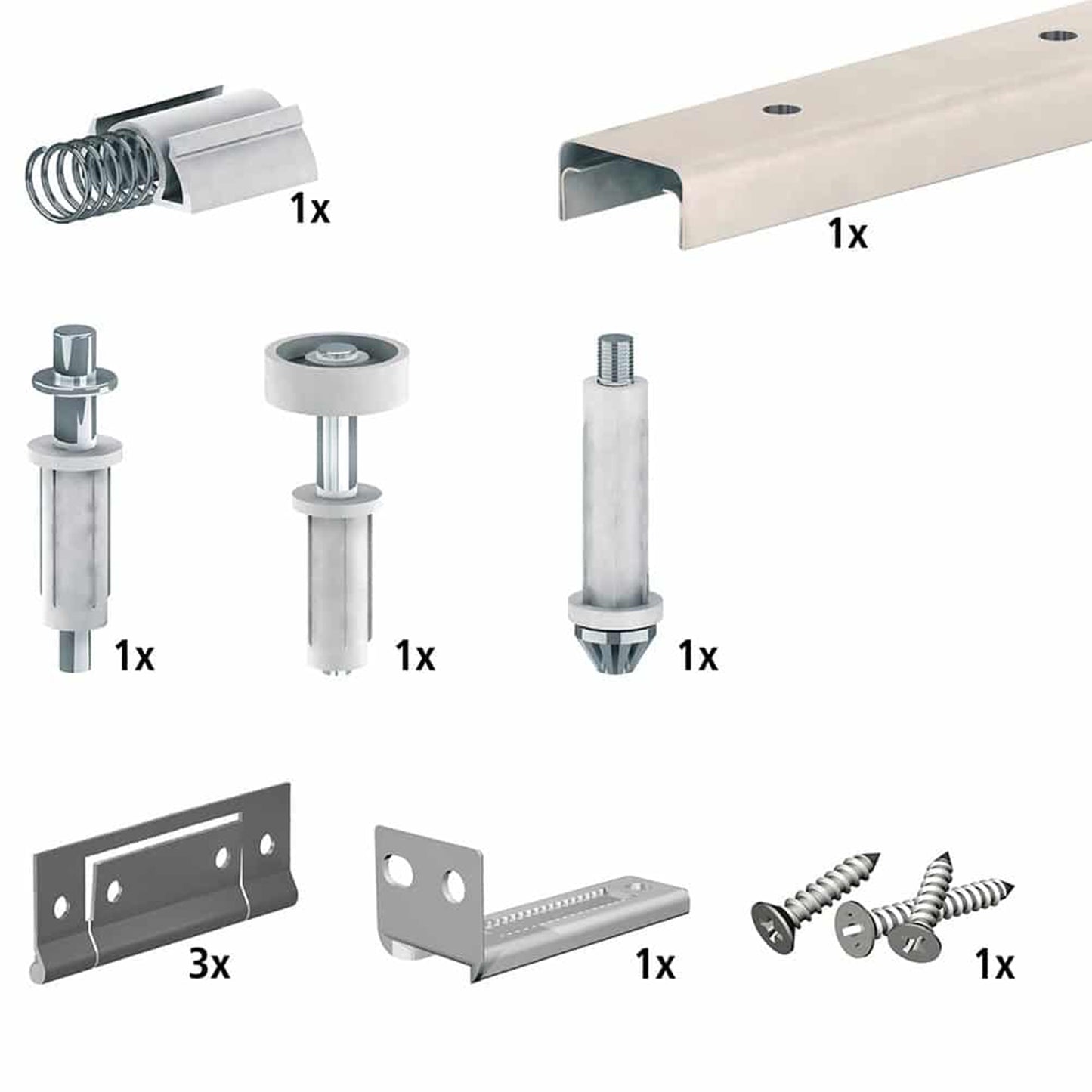 Bifold closet door hardware kit (Econom) for 1 door