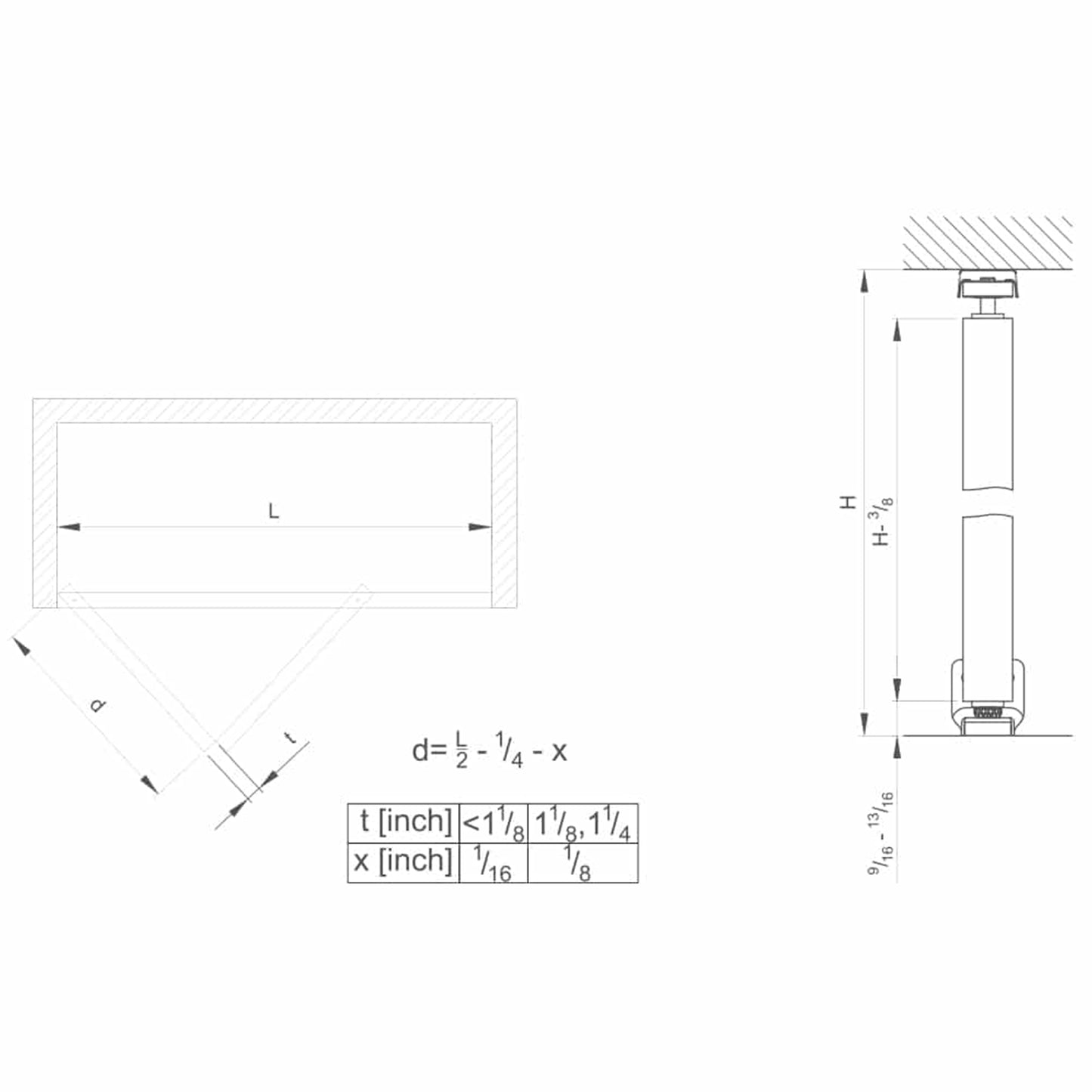 Bifold closet door hardware kit (Econom) for 1 door
