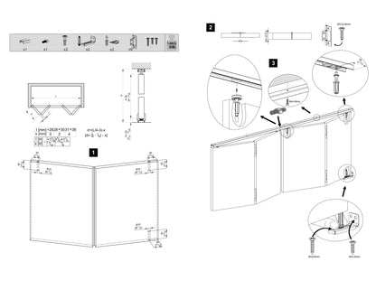 Bifold closet door hardware kit (Econom) for 1 door