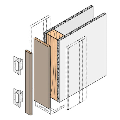 Cadre de porte standard XRS - 05 - Double pour mur de 2" x 3"