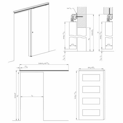 Sliding door rollers kit (180 series)