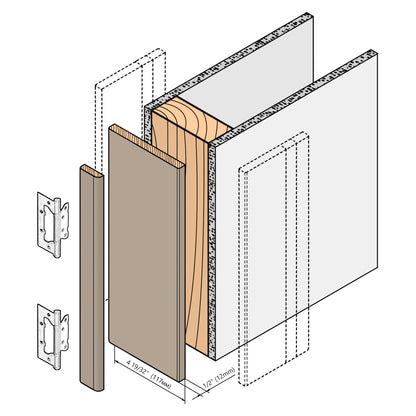 Cadre de porte standard XRM - 05 - Double pour mur de 2" x 4"