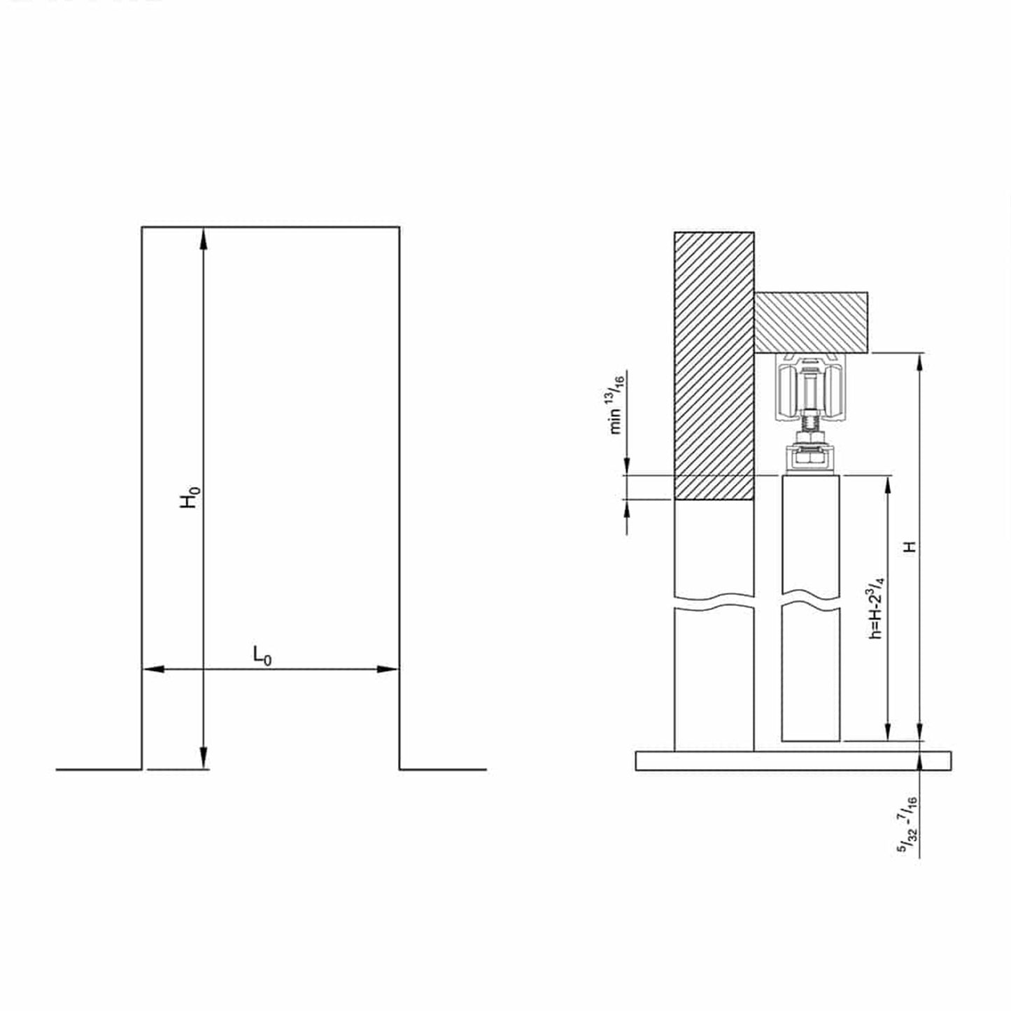 Sliding door rollers kit (170 series)