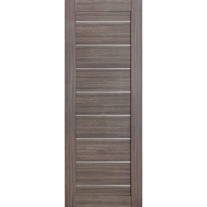 Miami Gray Brown SLMI-08-GM gray-brown interior door slab, isolated front view