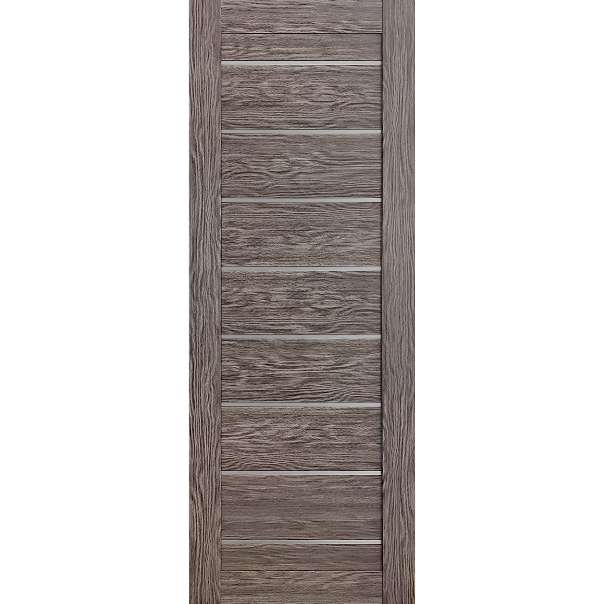 Interior Swing Door Slab Miami Gray Brown, isolated front view