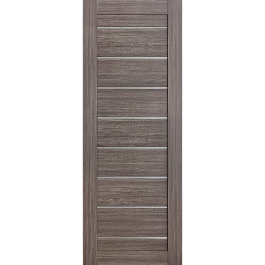 Interior Barn Door Slab Miami Gray Brown, isolated front view