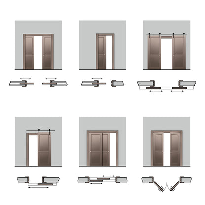 Compatible swing, pocket, barn, bypass, and bi-fold applications for Miami XGM-05 slab after separate preparation