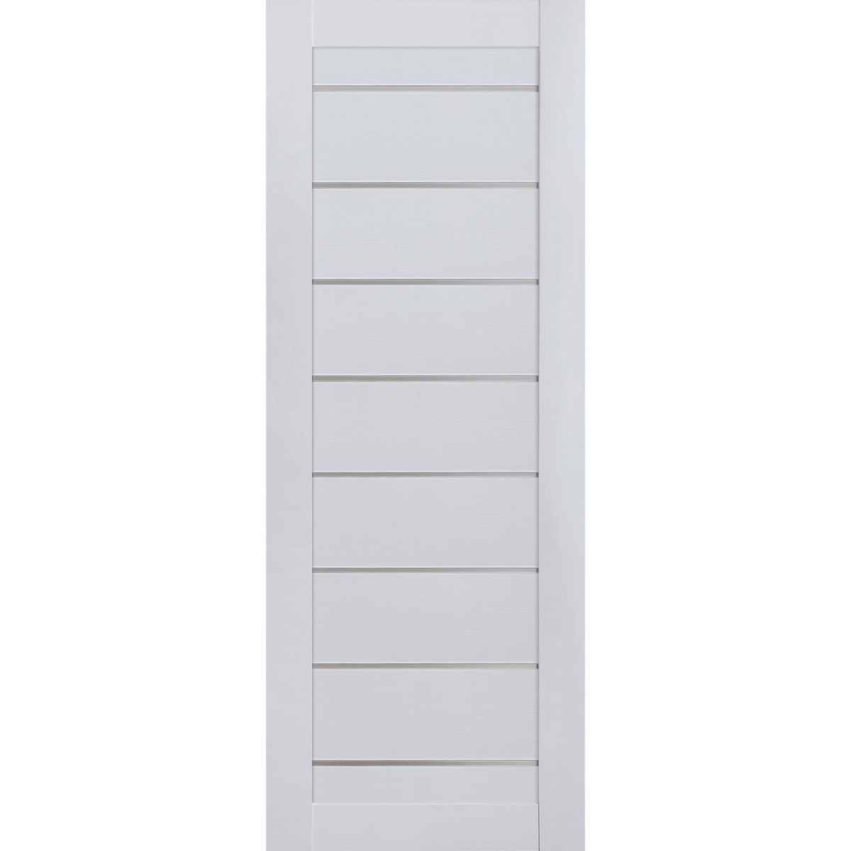 Interior Barn Door Slab Miami White, isolated front view